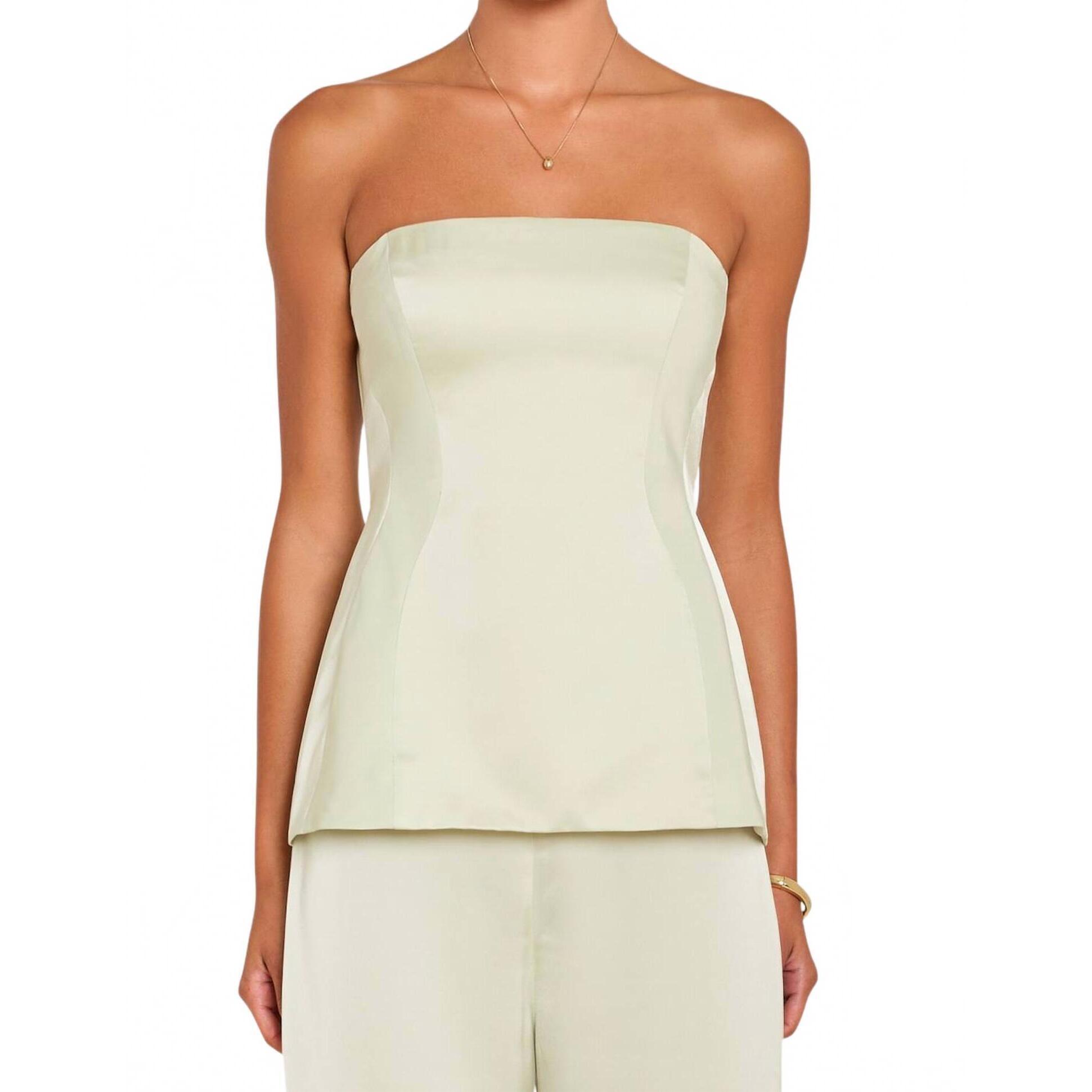 New Amanda Uprichard Linda Top In Endive